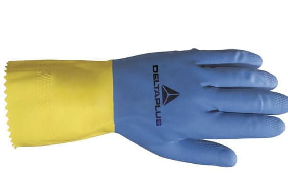 Guante de látex modelo duocolor VE330 - Deltaplus