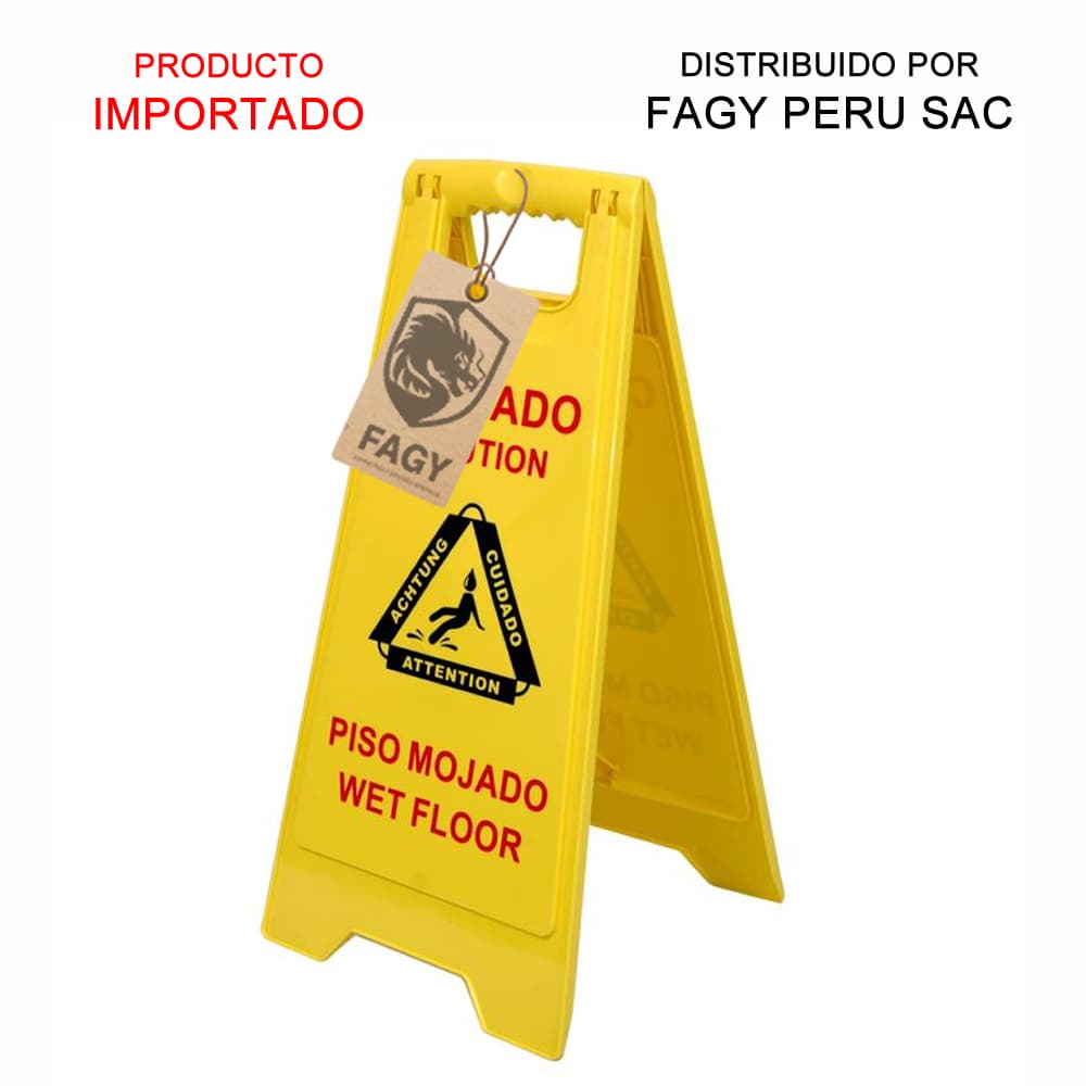 Señal de piso mojado amarillo importado - Producto Importado