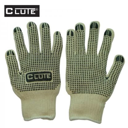 Guante de hilo con puntos de pvc palma y dorso clute - Clute