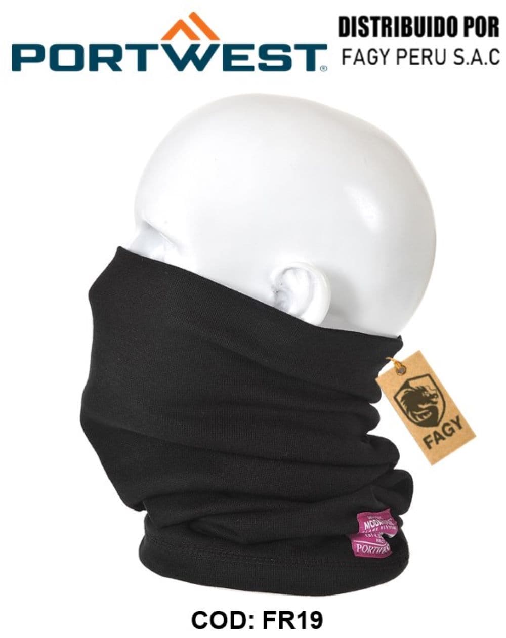 Prenda para el cuello ignífuga y antiestática FR19 - PORTWEST