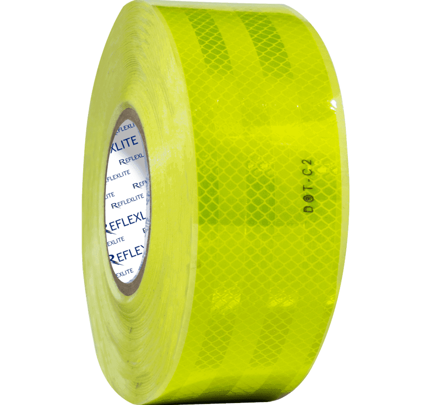 Cinta reflectiva verde limón 10CM(4″) 45.7 Mts - Astara