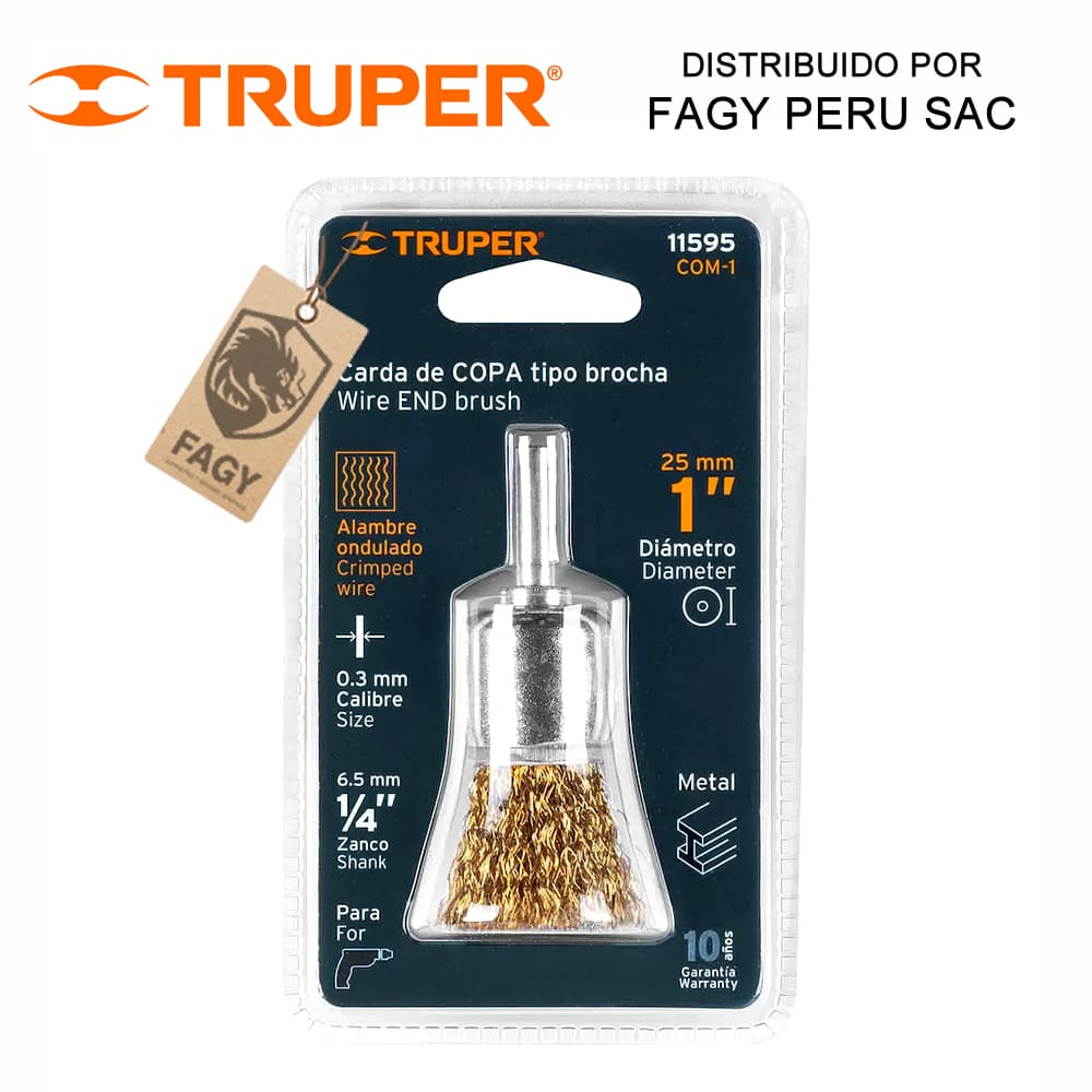 Escobilla tipo copa 1″ Truper 11595 - Truper