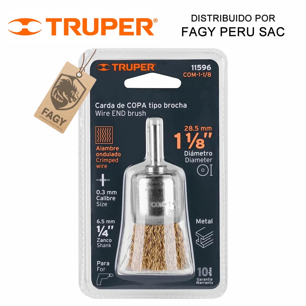 Escobilla tipo copa 1-1/8″ Truper 11596 - Truper