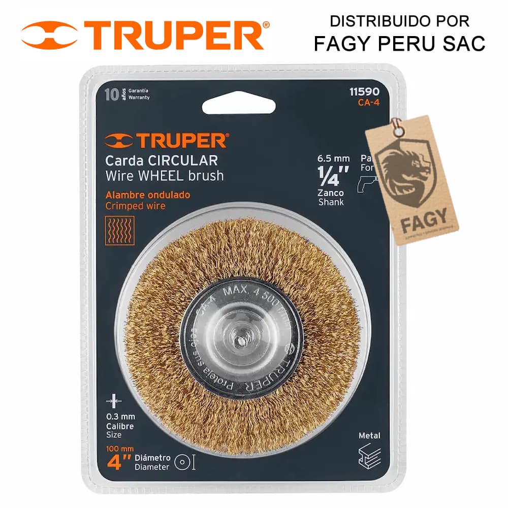 Escobilla circular 4″ Truper 11590 - Truper