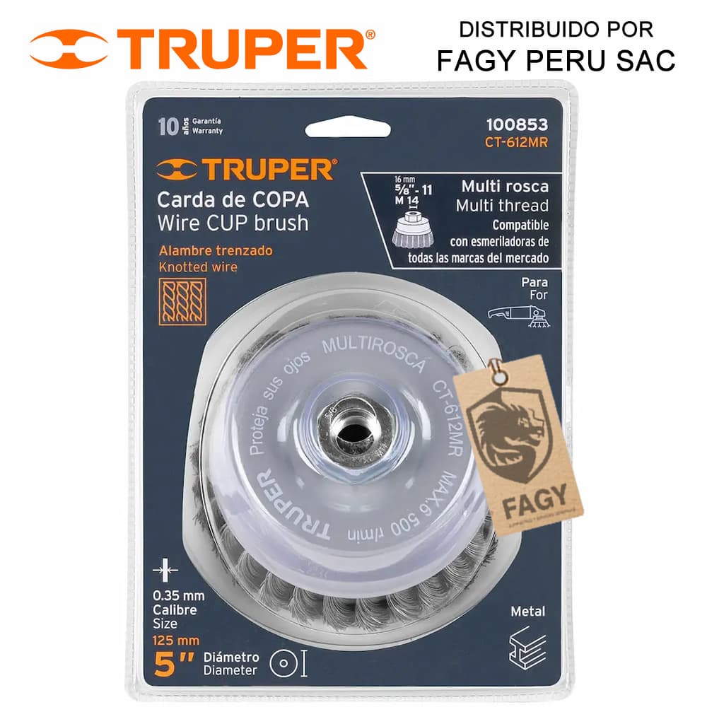 Escobilla tipo copa 5″ Truper 100853 - Truper