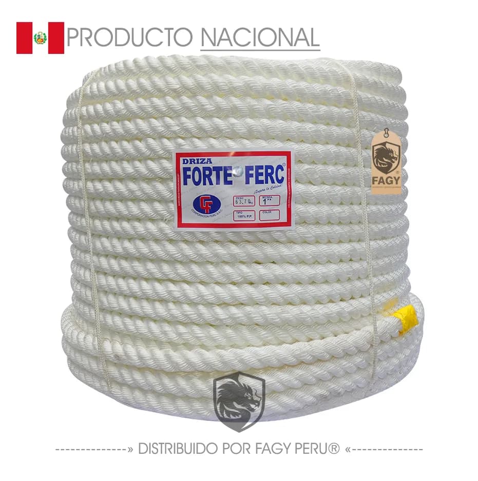 Cabo torcido de polipropileno 1 pulgada - Producto Nacional