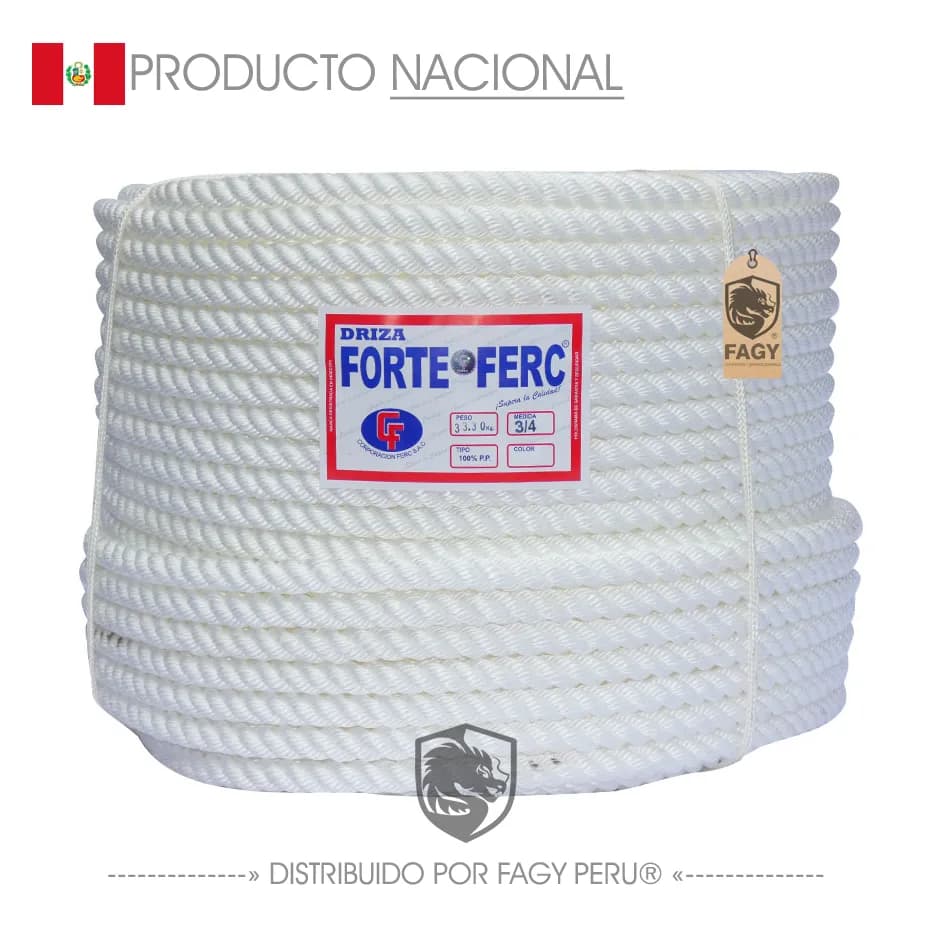 Cabo torcido de polipropileno 3/4 - Producto Nacional