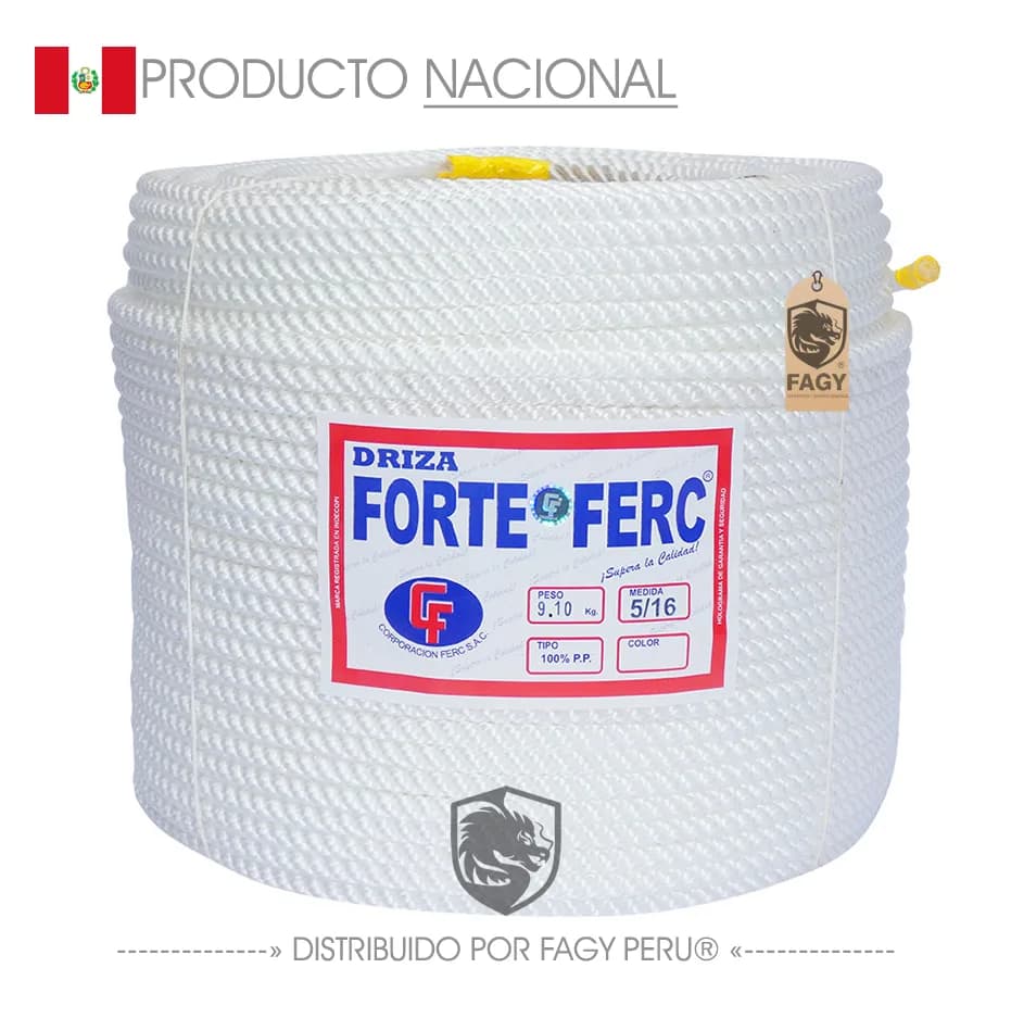 Cabo torcido de polipropileno 5/16 - Producto Nacional