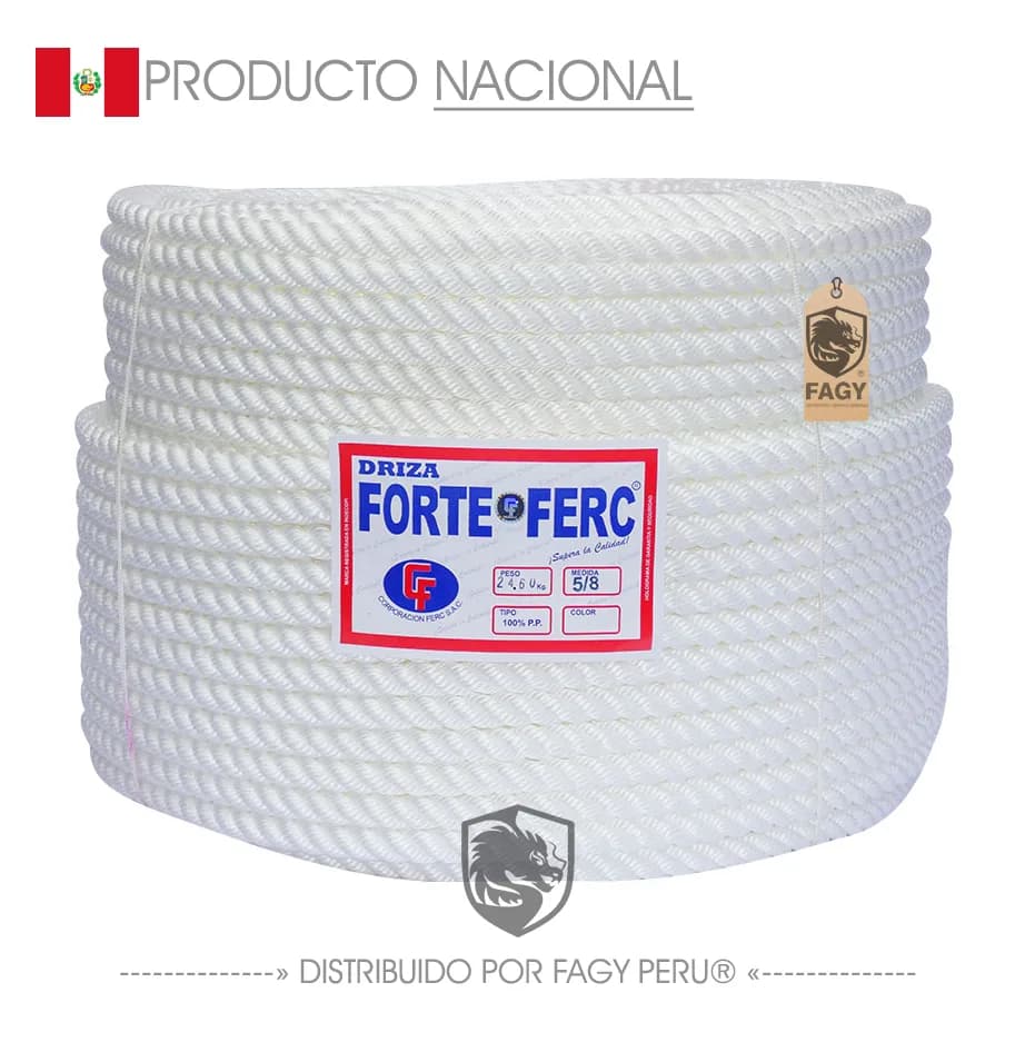 Cabo torcido de Polipropileno 5/8 - Producto Nacional