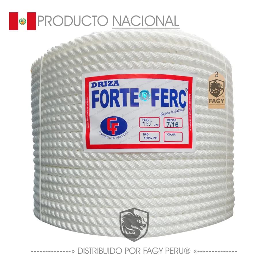Cabo torcido de polipropileno 7/16 - Producto Nacional