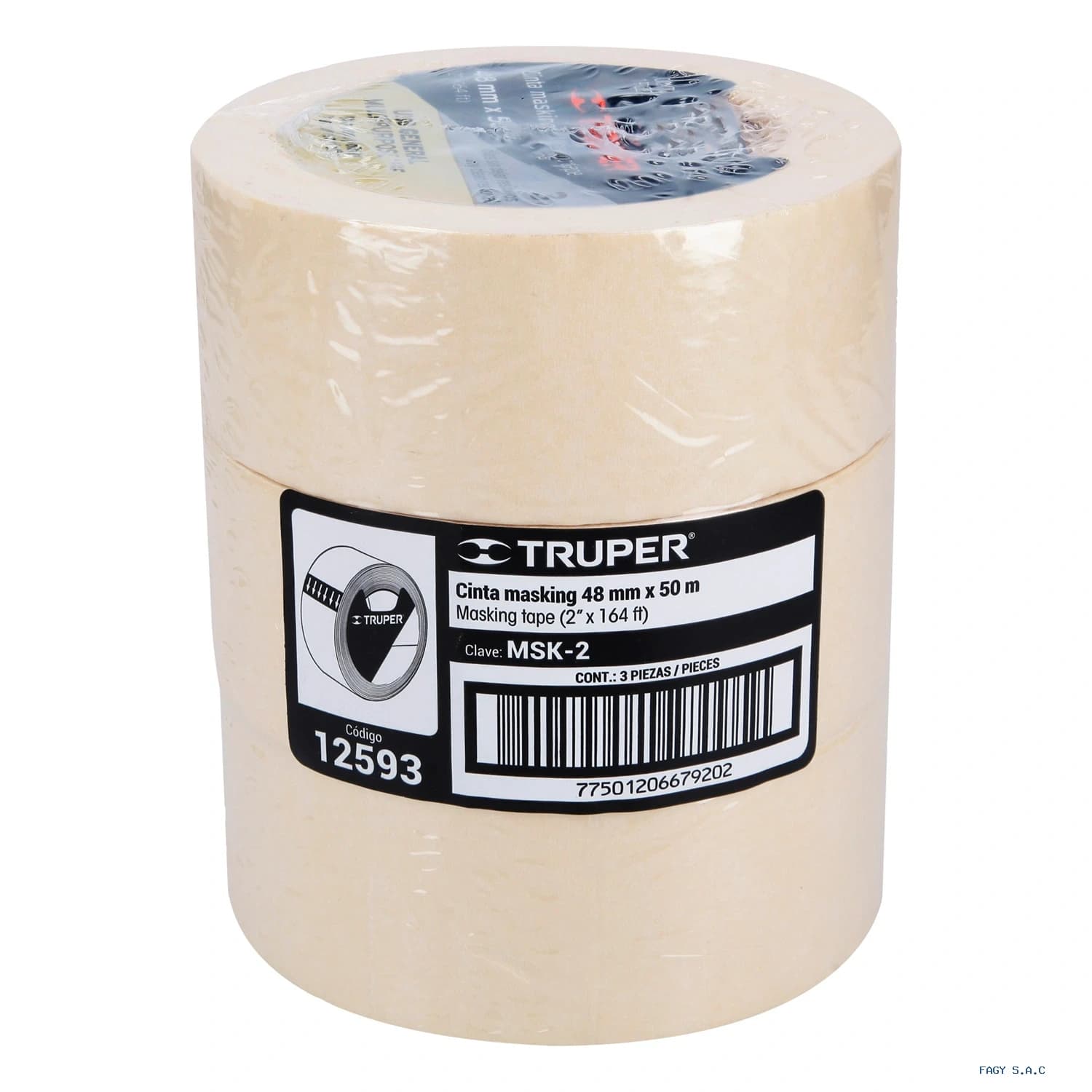 Cinta masking tape de 2″ x 50 m Truper 12593 - Truper