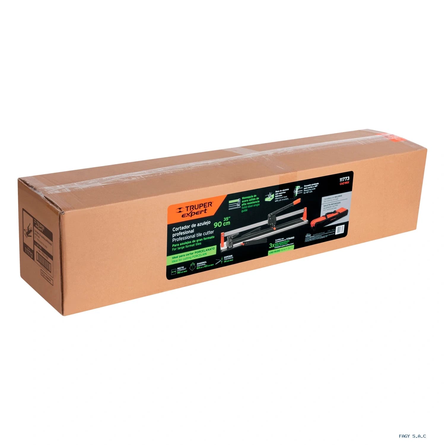 Cortador azulejo 35″ (90 cm) gran formato c/maletín Expert 11773 - Truper