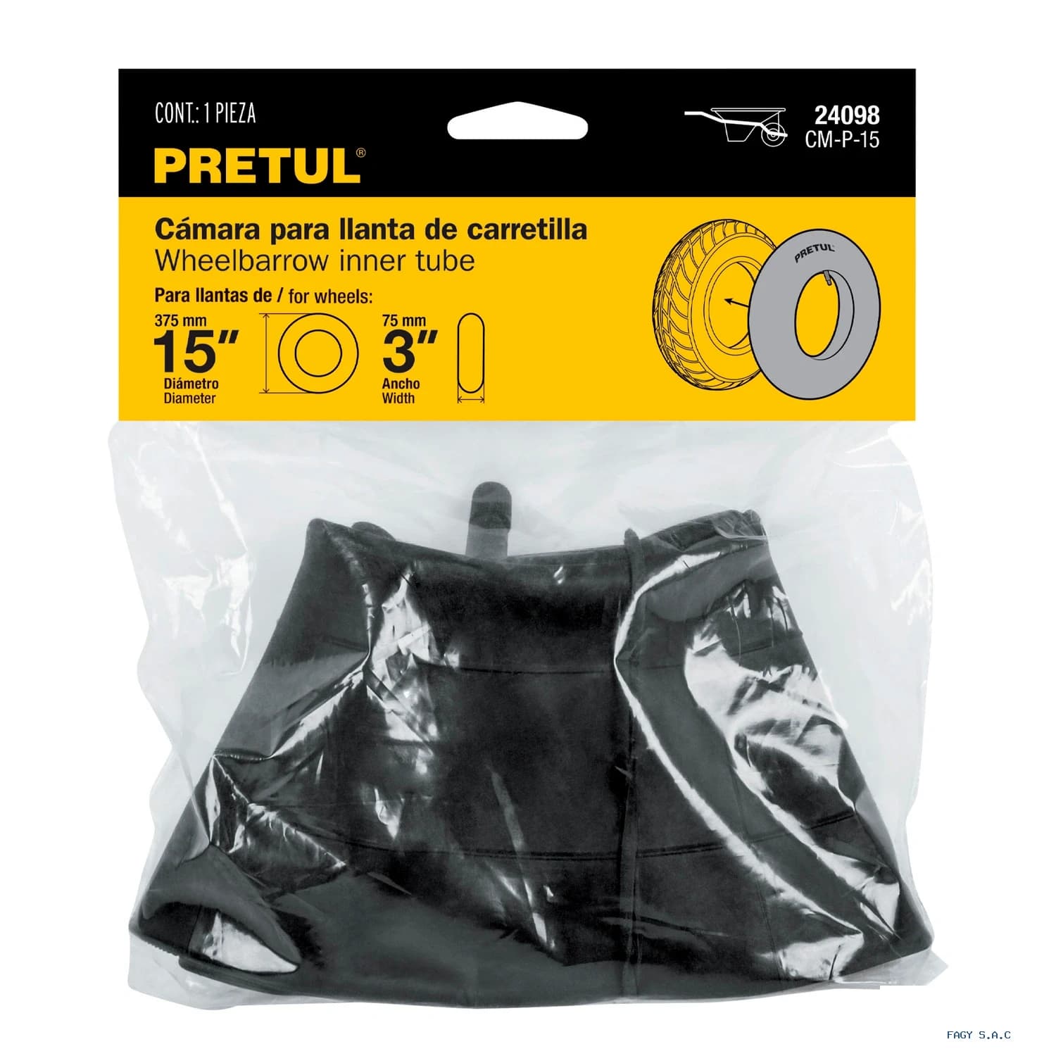 Cámara para llanta de carretilla 14″ Pretul 24098 - Truper