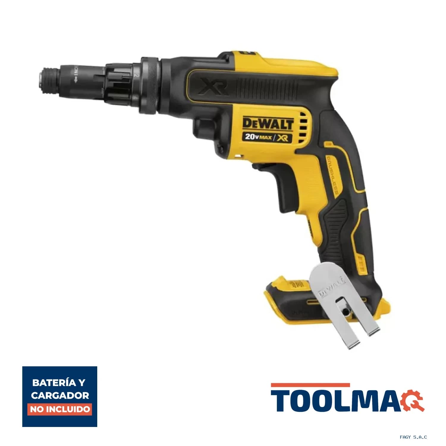 Atornillador para Drywall 1/4" Hex 20V Xr Baretool Dewalt DCF622B