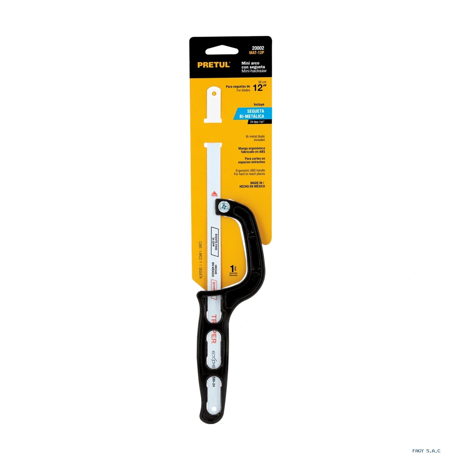 Mini arco 12" de plástico para segueta, Pretul 20002