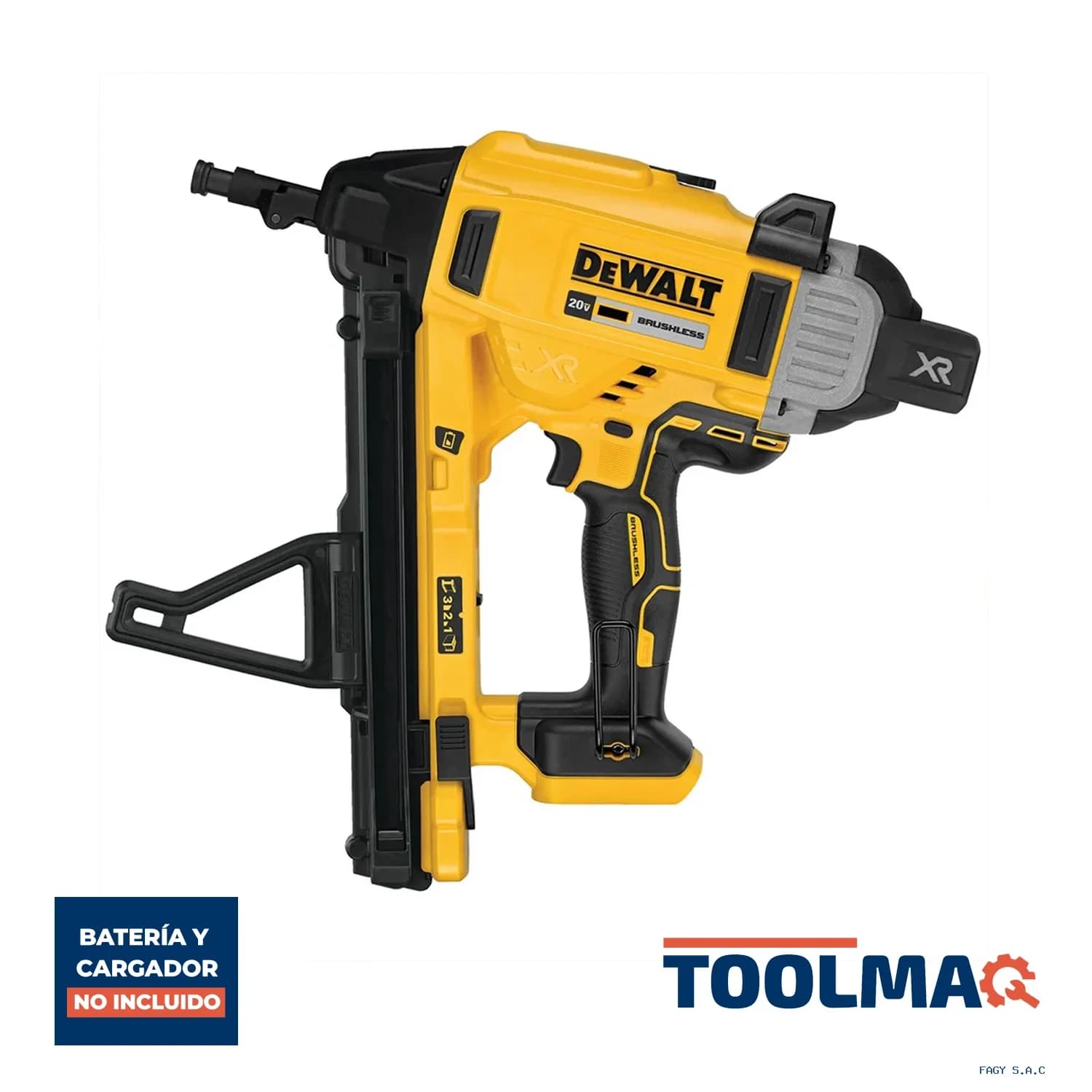 Clavadora de Concreto 2.6/3.7 mm 20V Max Xr Brushless Baretool Dewalt DCN891B