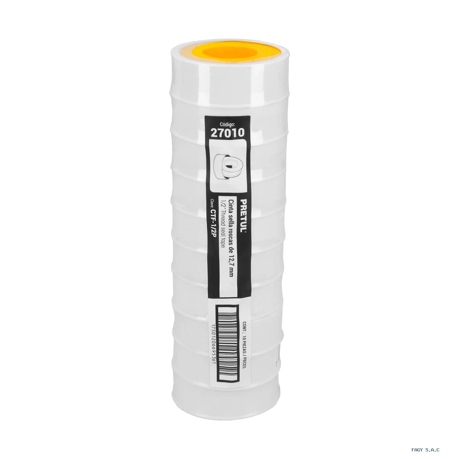 Cinta sella roscas 1/2″ x 7m Pretul 27010 - Truper