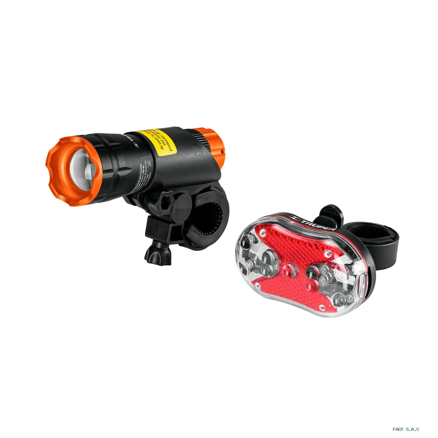 Juego de linterna delantera y trasera para bicicleta Truper LIBI-K2 16798 - Truper