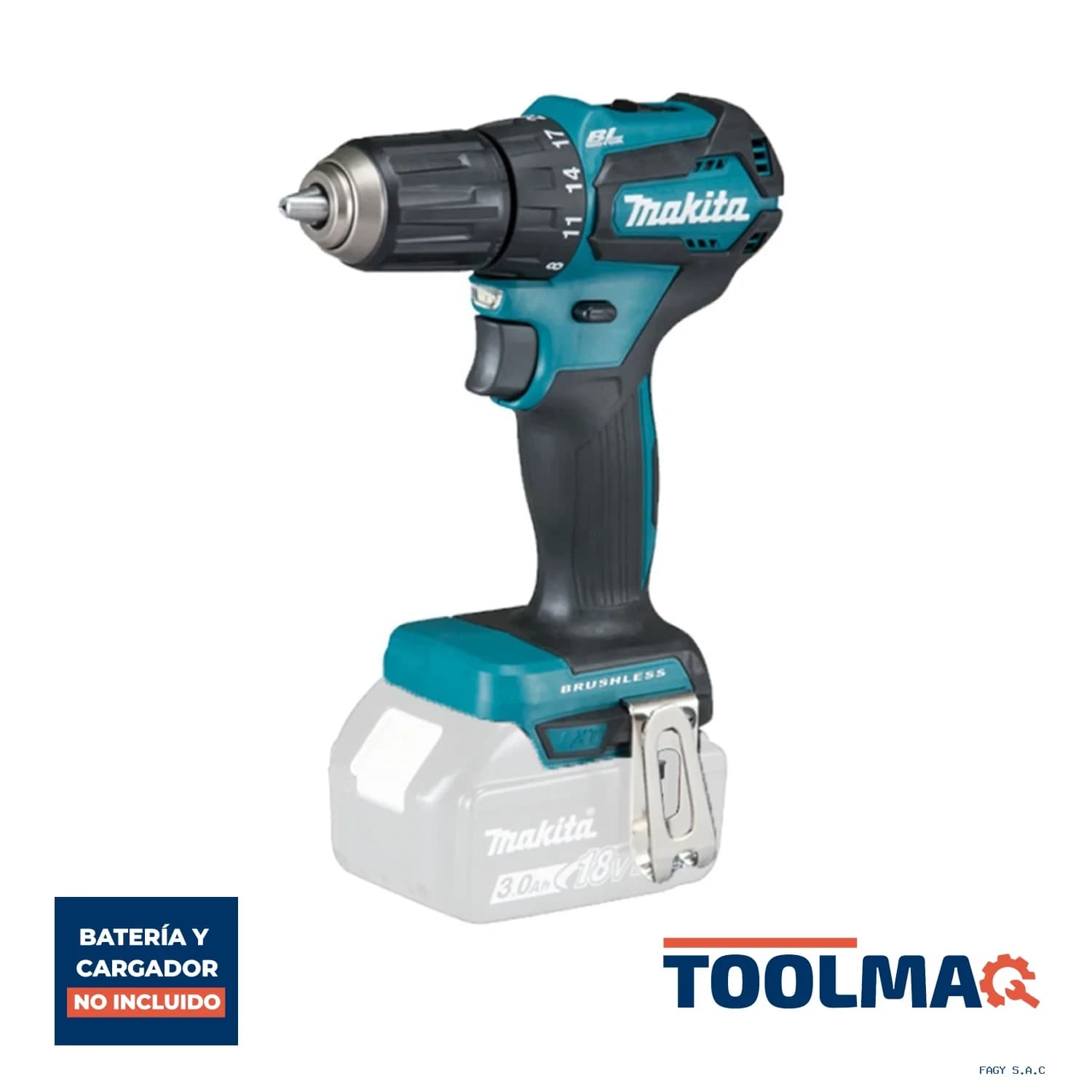 Taladro Atornillador 1/2'' 18V LXT BL Baretool Makita DDF483Z