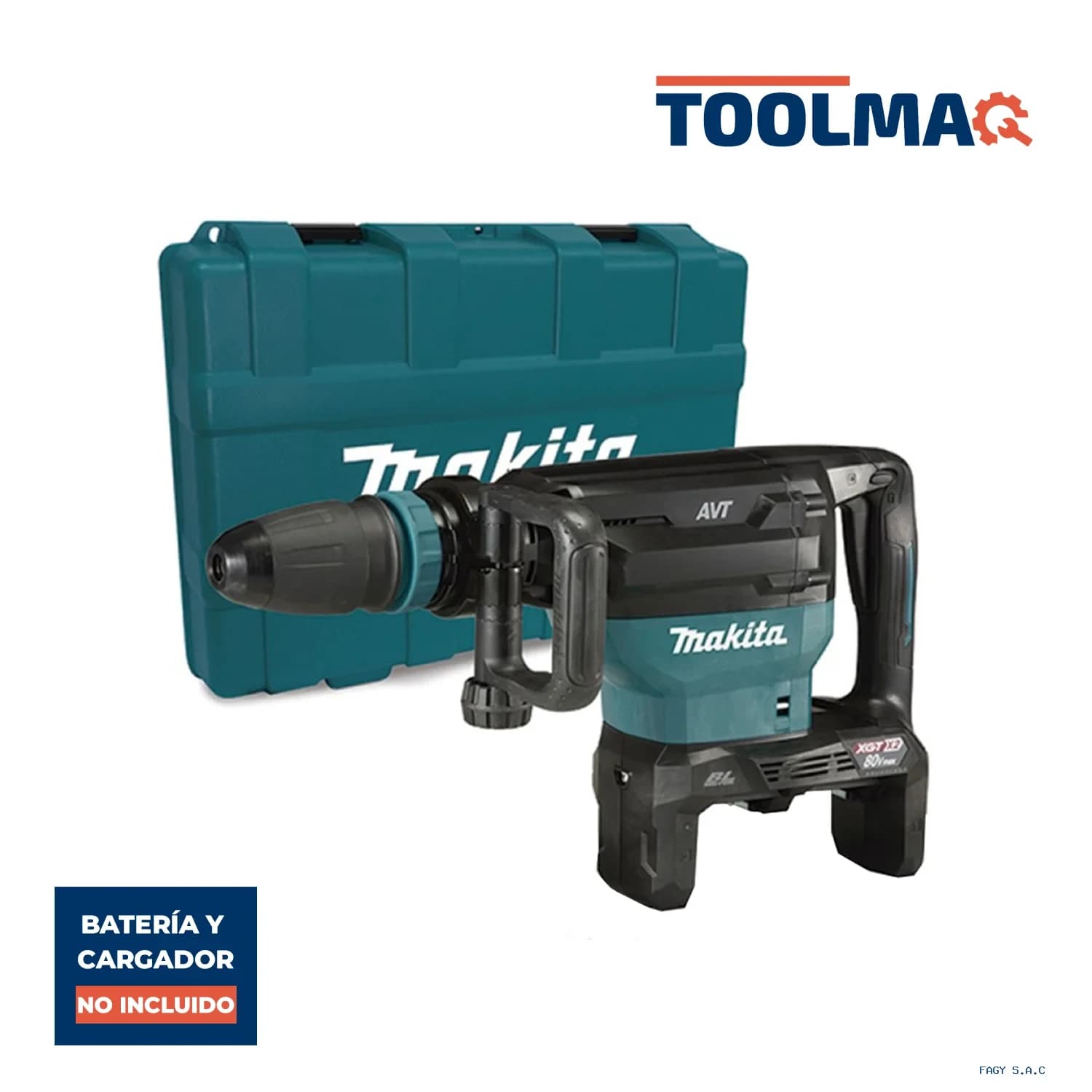 Martillo Demoledor Sds-Max 80V XGT (40Vx2) BL Baretool Makita HM002GZ03