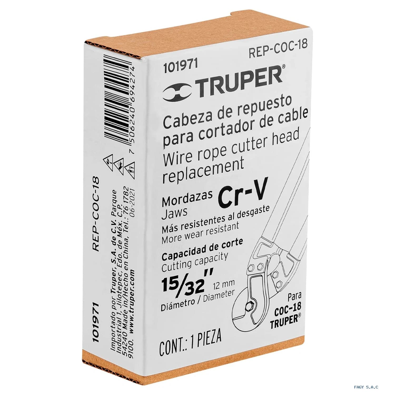 Cabeza de repuesto para cortador de cable COC-18 Truper 101971 - Truper