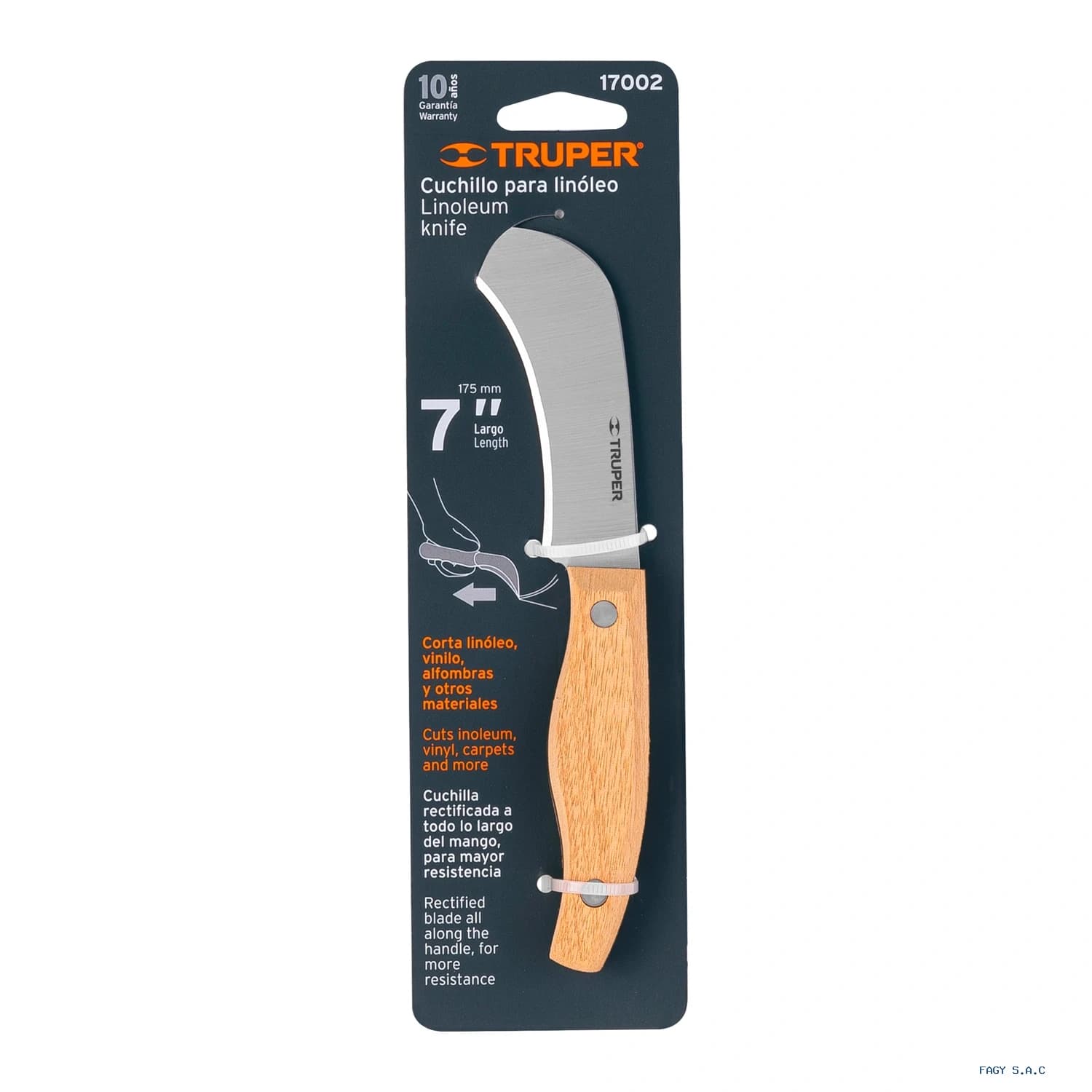 Cuchillo 7″ para linóleo Truper 17002 - Truper