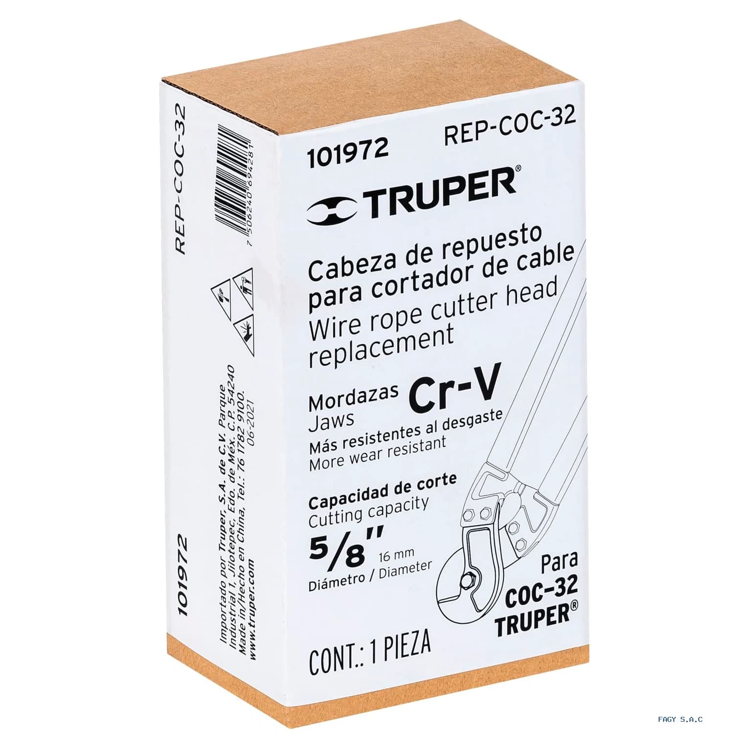 Cabeza de repuesto para cortador de cable COC-32 Truper 101972 - Truper