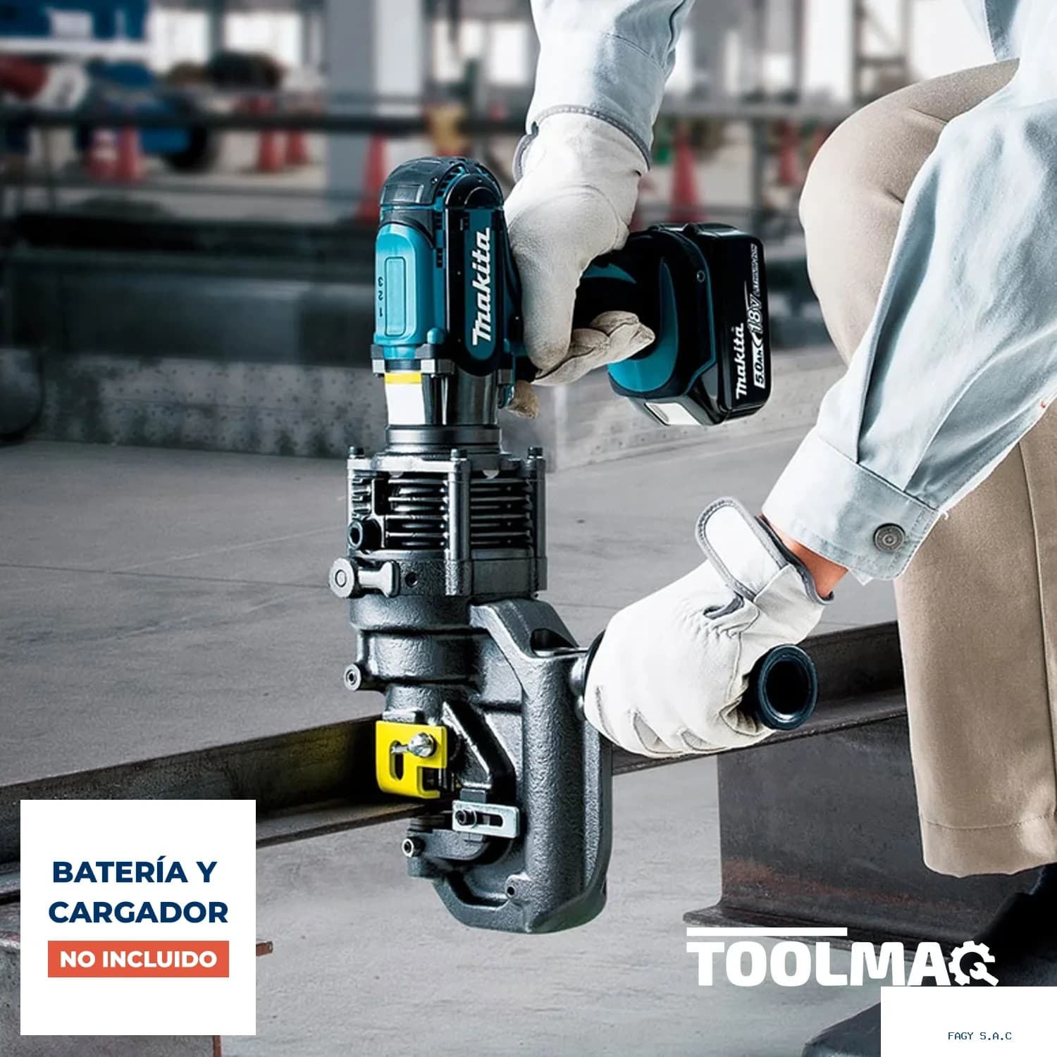 Perforadora Hidraulica de Metal 18V LXT Cap 20mm Sin Baterias Makita DPP200ZK