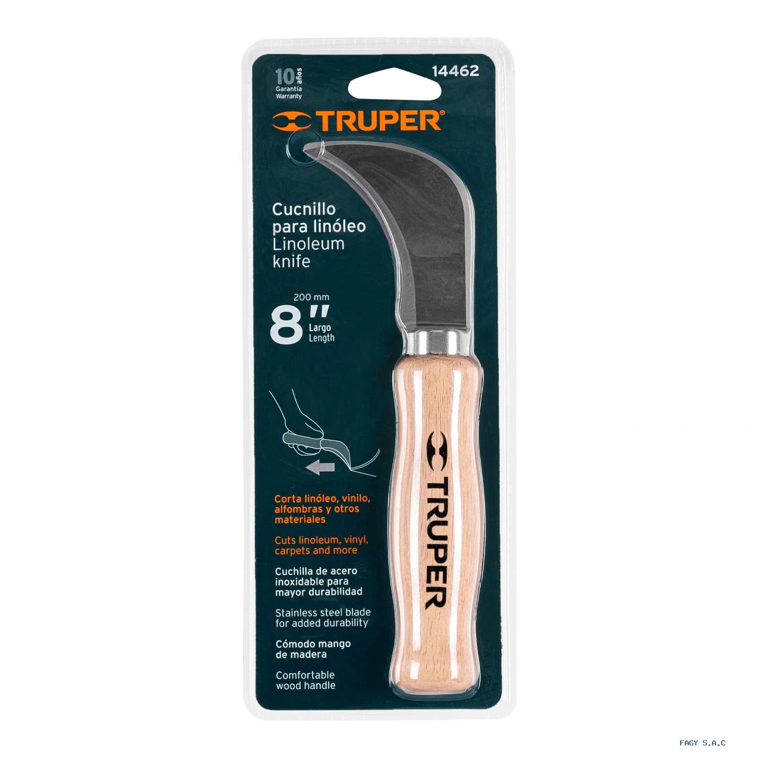 Cuchillo 7-1/2″ para linóleo Truper 14462 - Truper