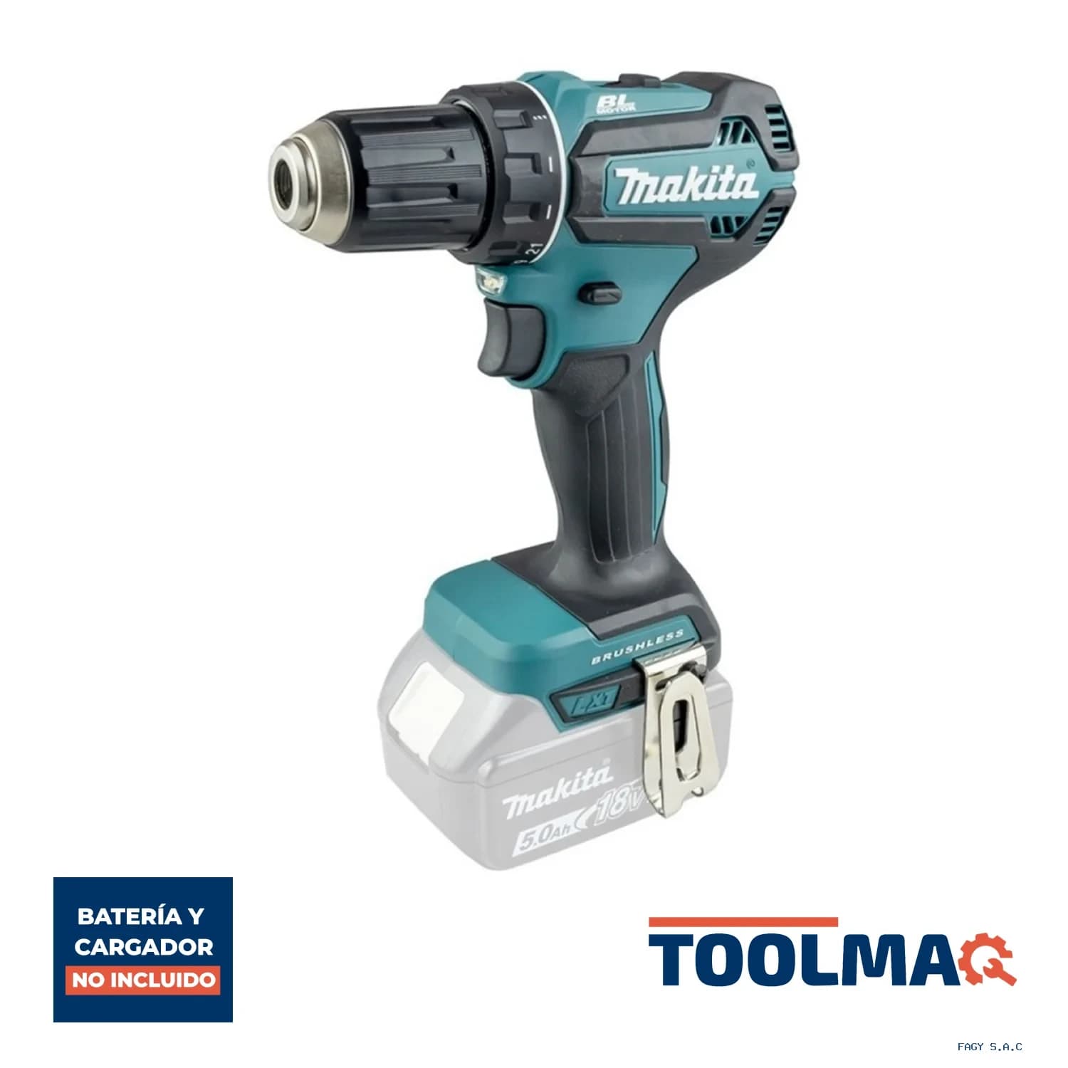Taladro Atornillador 1/2'' 18V LXT BL 50Nm Baretool Makita DDF485Z