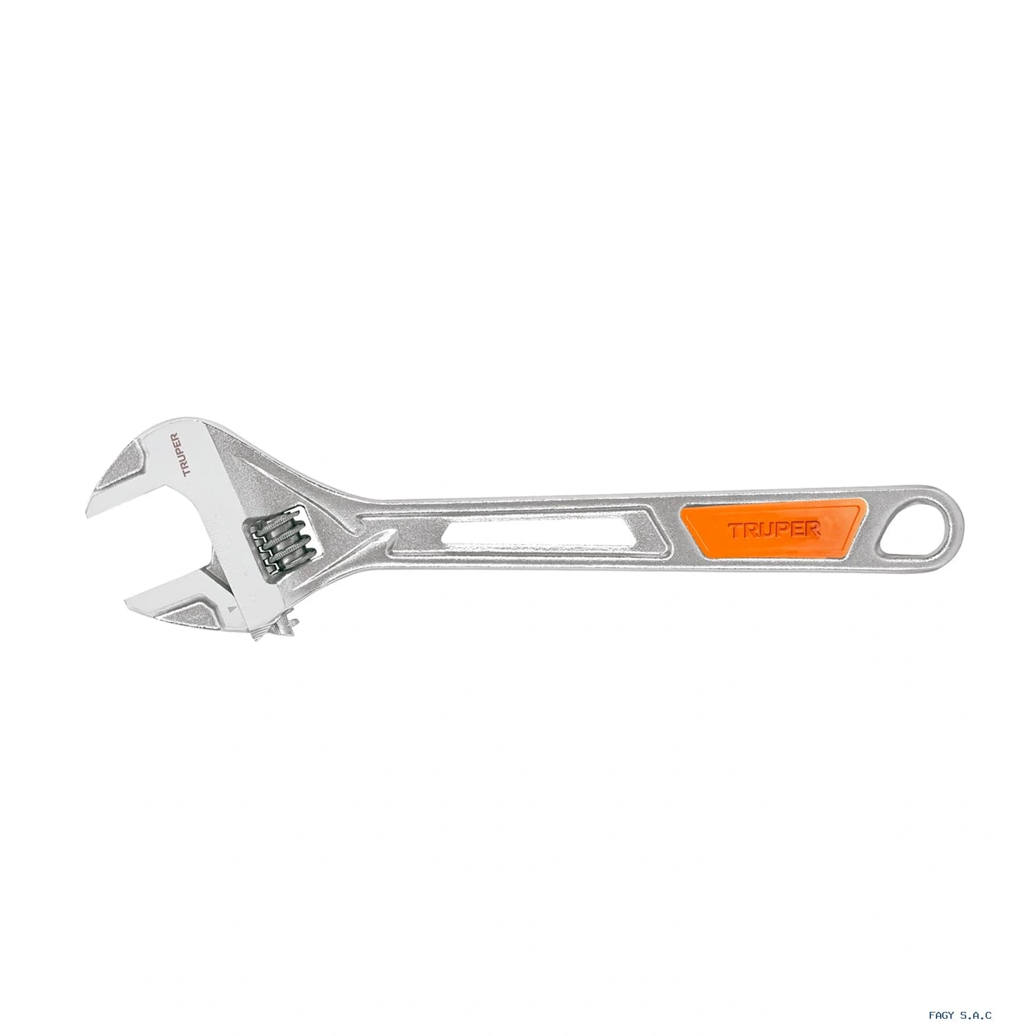 Llave ajustable (perico) 12" cromada, TRUPER PET-12X 15512