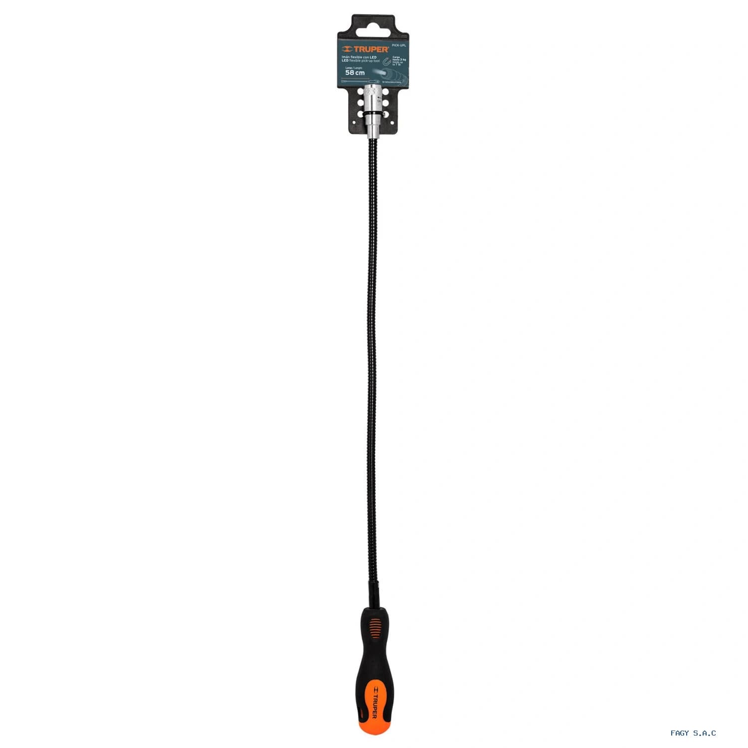 Imán flexible de acero con LED, 3 kg, Truper 15326