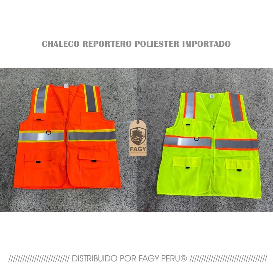 Chaleco reportero poliester Importado - Producto Importado