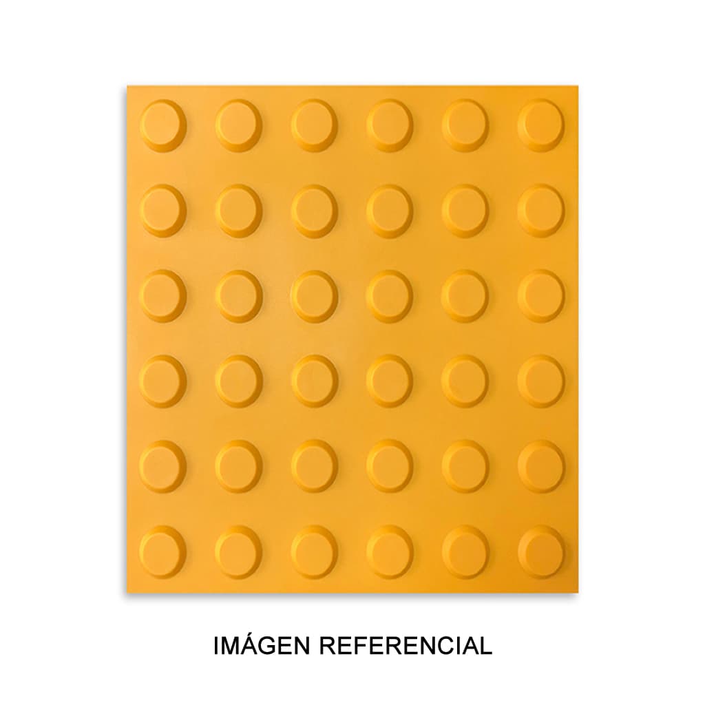 Piso podotáctil de goma 30 cm PARE - Producto Importado