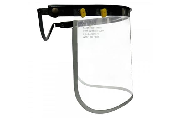 Visor con filo de aluminio