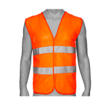 Chaleco ligero naranja 2 bandas reflectivas - Steelpro