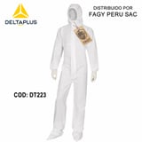 Buzo blanco desechable con capucha DT223 - Deltaplus