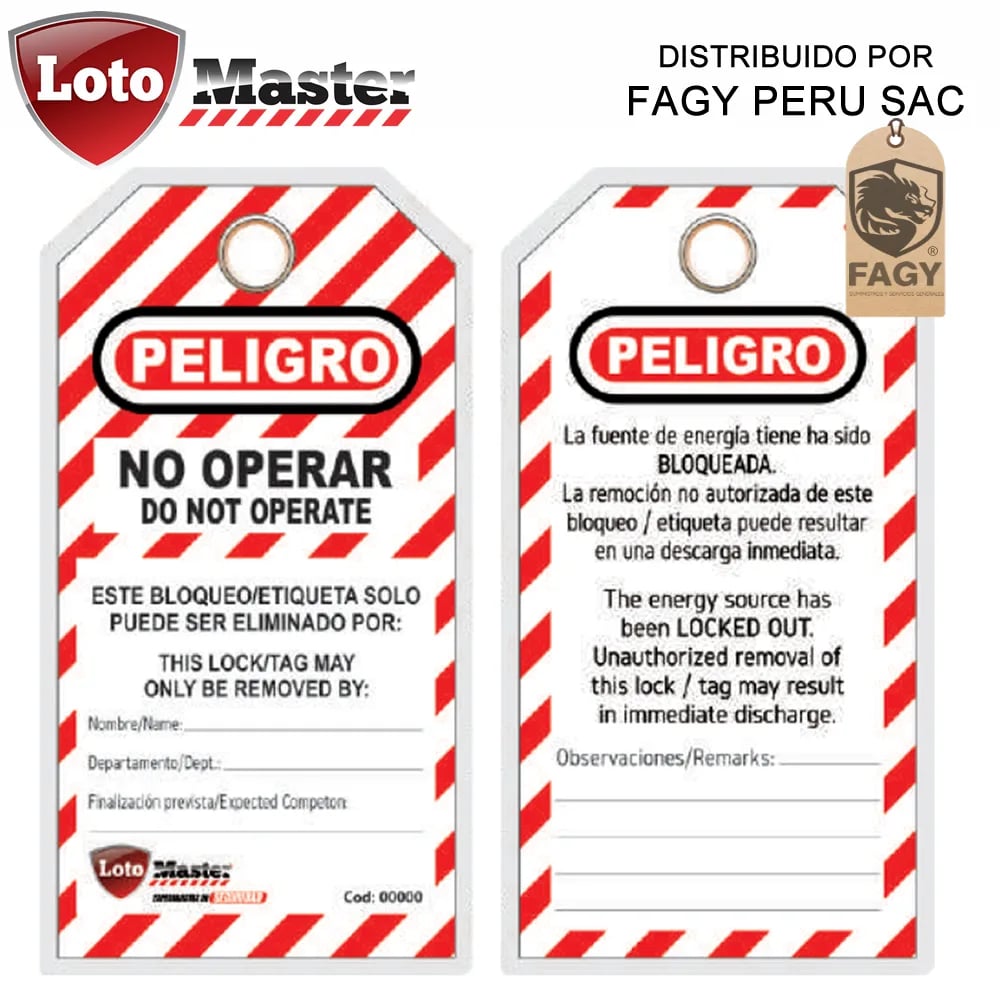 Etiqueta de bloqueo Loto Master