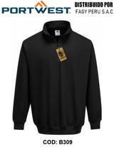 Sudadera Sorrento con cremallera en el cuello B309 - PORTWEST