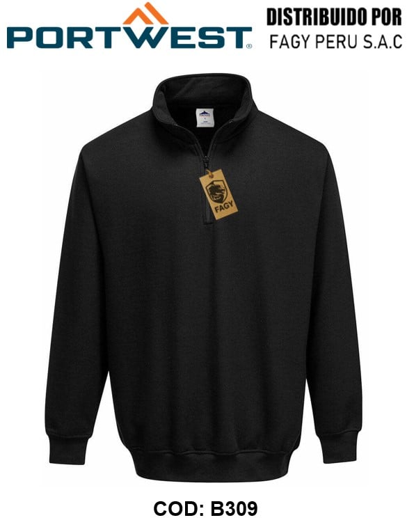 Sudadera Sorrento con cremallera en el cuello B309