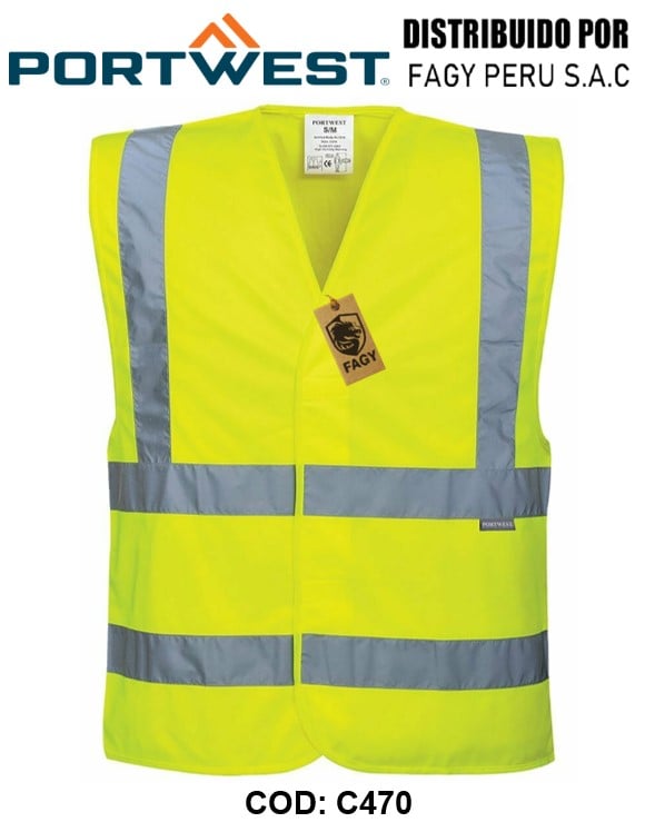 Chaleco con tirantes y dos bandas C470