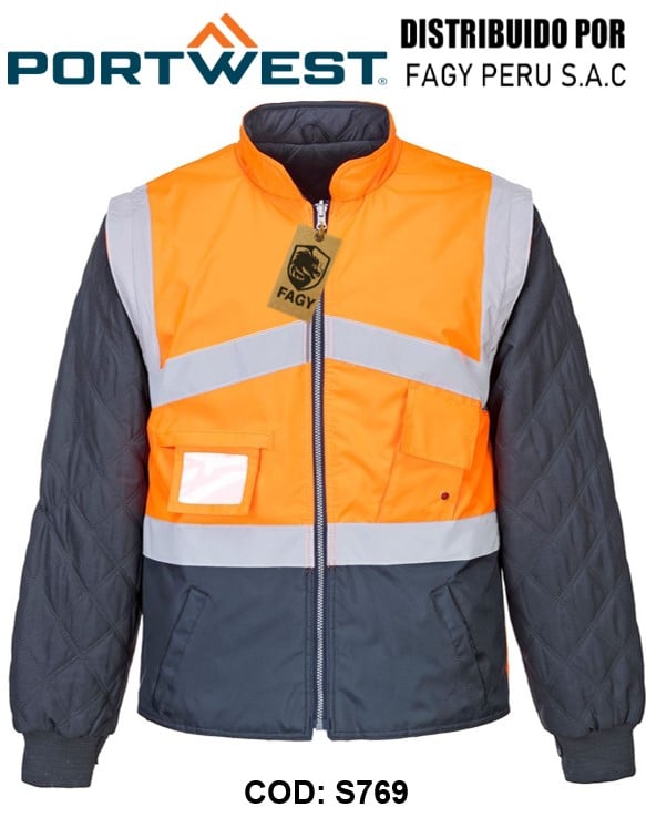 Chaleco bicolor de alta visibilidad Reversible S769