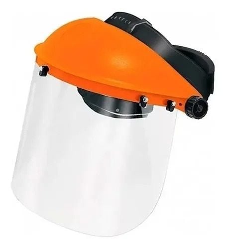 Protector Facial con rachet Naranja