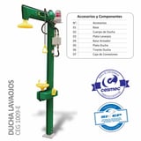 Ducha Lavaojos Electrica Ceg 1009-E Acero Inoxidable - CEG