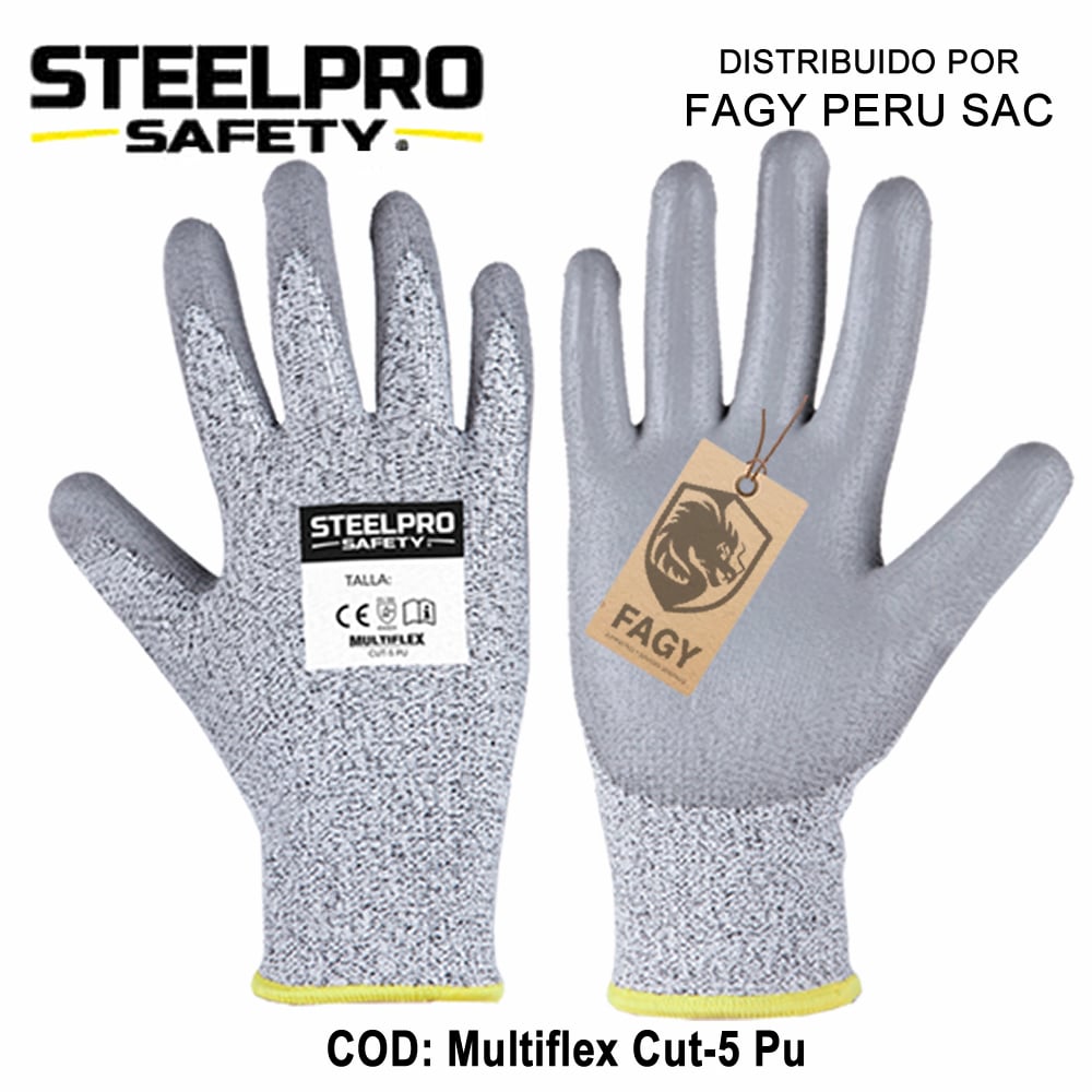 Guante Multiflex Cut-5 Pu Steelpro