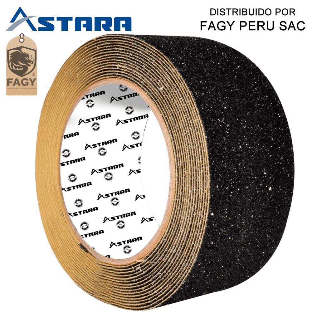 Cinta antideslizante negro 5cm x 5m Astara