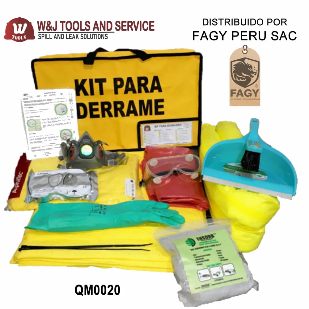 Kit antiderrame químico maletín 20L