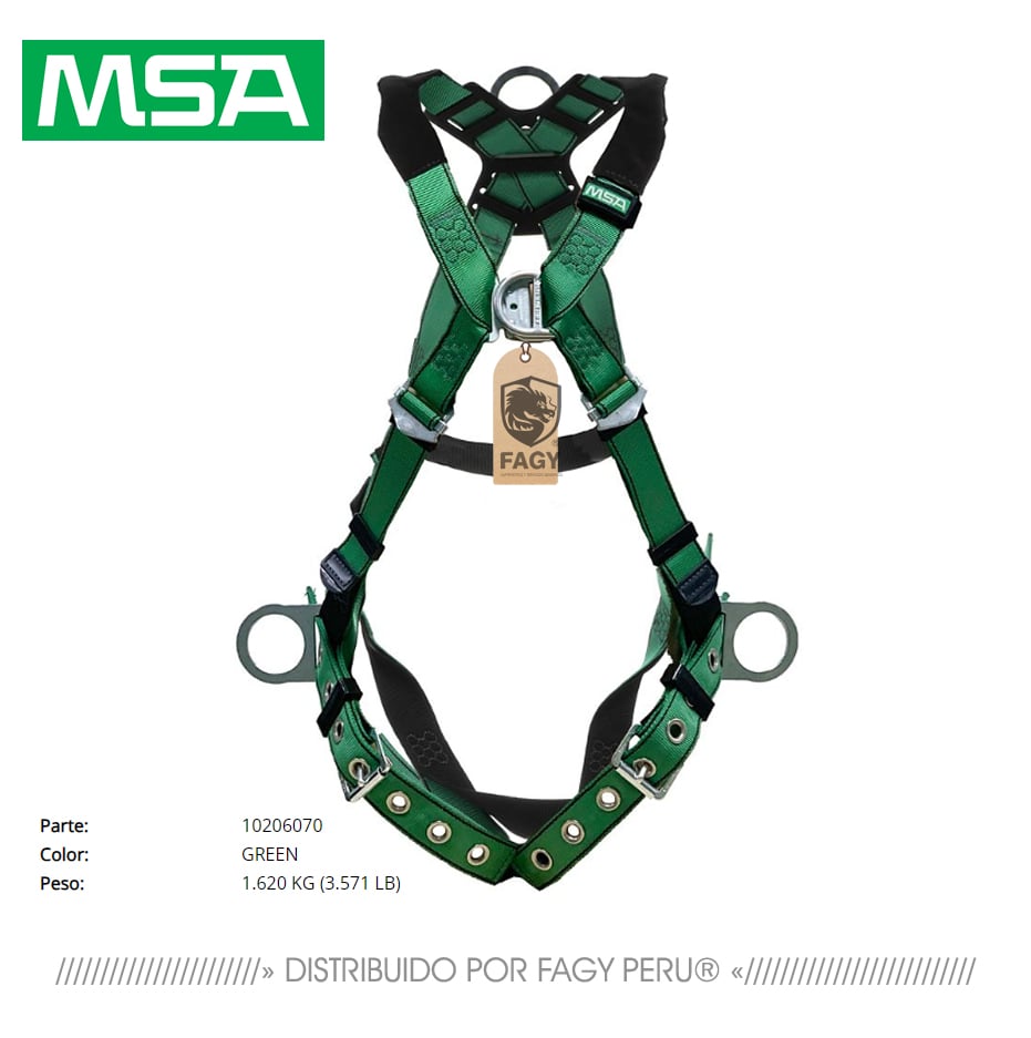Arnés de seguridad v-form msa 10206070
