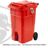 Contenedor de 120 litros con ruedas y pedal - Producto Importado