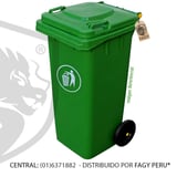 Contenedor de residuos 120L con ruedas - Producto Importado
